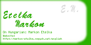 etelka markon business card